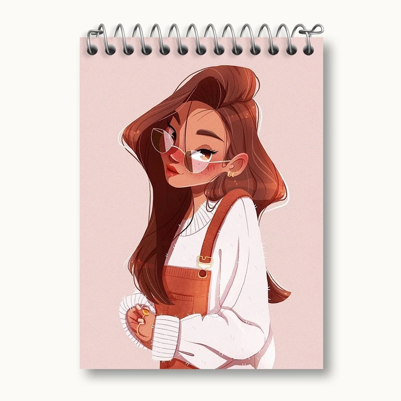 دفتر یادداشت 50 برگ خندالو مدل دخترانه کد 25628