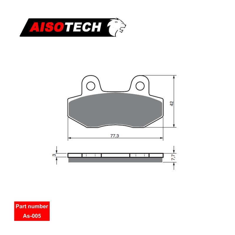 لنت ترمز جلو آیسوتک کد as005 مناسب برای بنلی وی زد 125