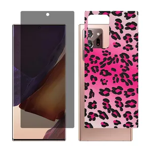 Glass Together model privacy glass screen protector suitable for Samsung Galaxy Note20 Ultra 5G mobile phone with cover sticker on the back of the phone