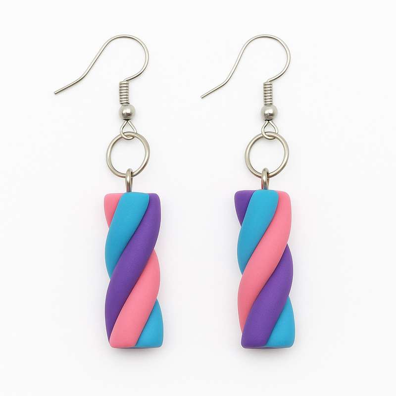 گوشواره دخترانه مدل مارپیچ کد 010