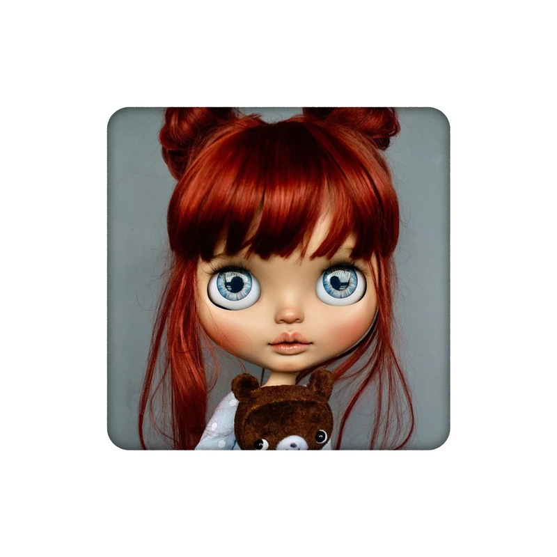 زیرلیوانی طرح دختر چشم آبی و خرسش کد 1294592