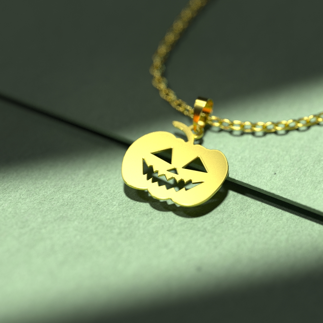 گردنبند طلا 18 عیار زنانه مدوپد مدل هالووین کد G3-1-1256