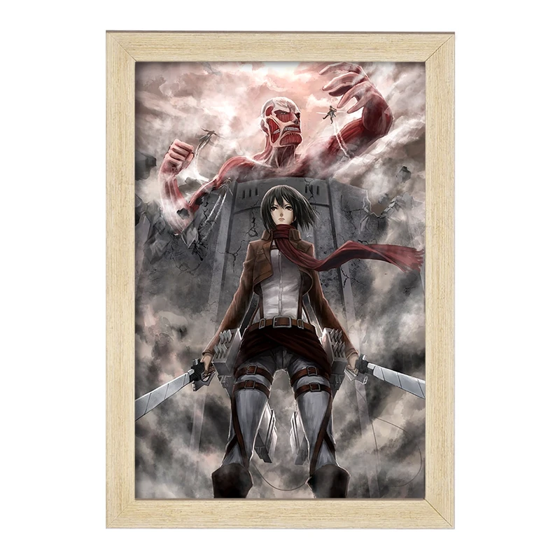 تابلو خندالو مدل میکاسا و تایتان غول آسا انیمه اتک آن تایتان Attack on Titan  کد 10992