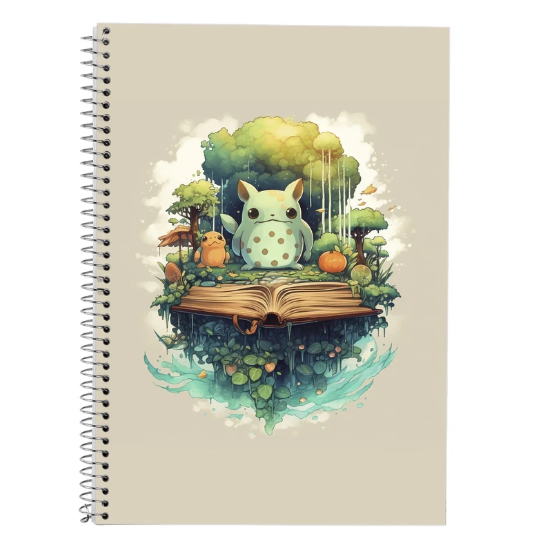 دفتر زبان 50 برگ مدوپد مدل دوخط طرح Ghibli کد DF2484