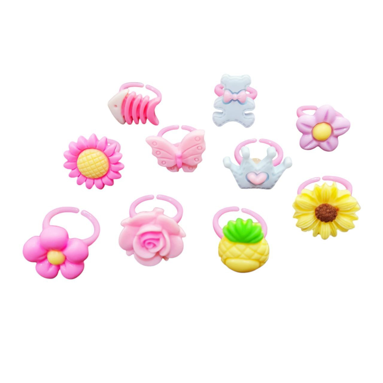 انگشتر دخترانه مدل سیلیکونی پاستیلی کد BACH14 مجموعه 10 عددی انگشتر دخترانه مدل سیلیکونی پاستیلی کد BACH14 مجموعه 10 عددی