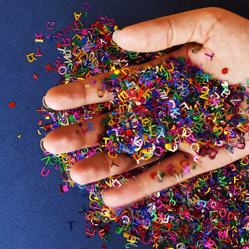 مجموعه تزیین ناخن فیلو مدل حروف انگلیسی بسته 1000 عددی