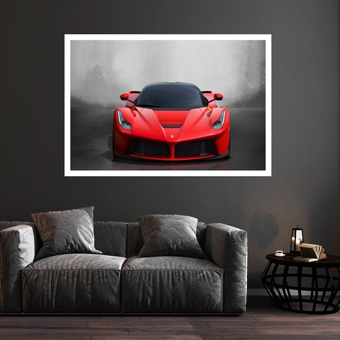 تابلو بکلیت طرح ماشین لافراری مدل قاب شاسی W-s8930