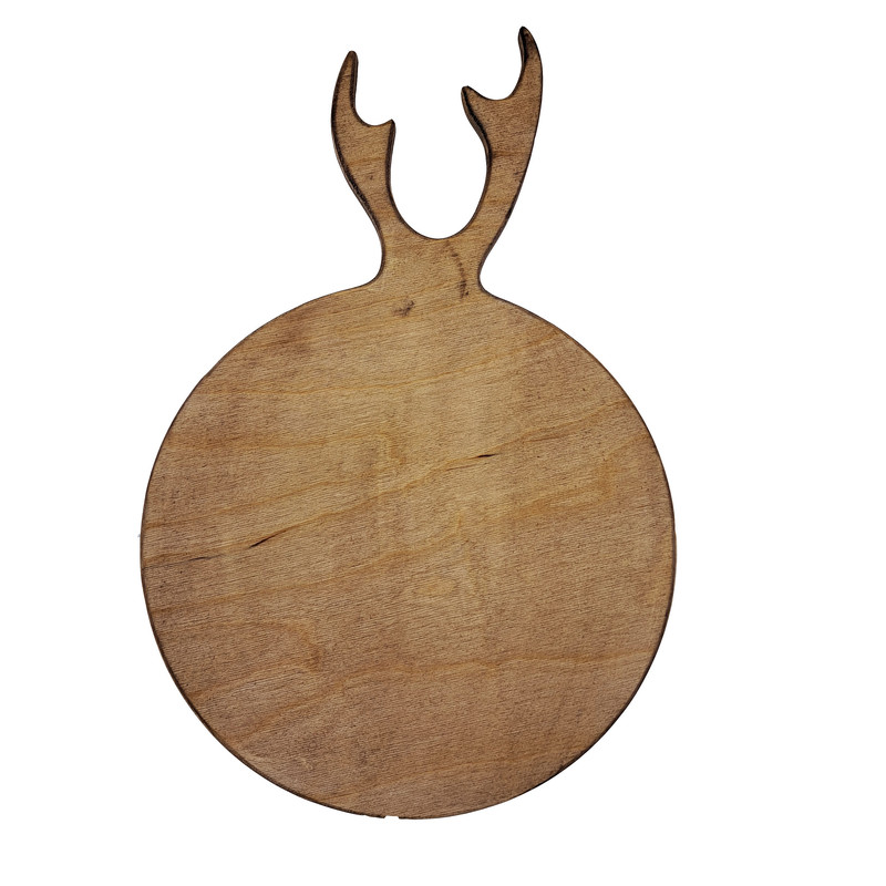 تخته گوشت مدل گرد طرح دسته گوزن کد 10