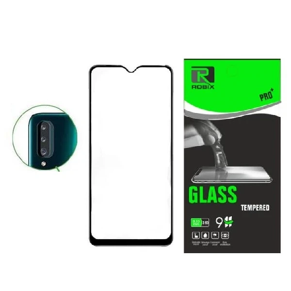 محافظ صفحه نمایش روبیکس مدل FL A20sمناسب برای گوشی موبایل سامسونگ Galaxy A20s به همراه محافظ لنز دوربین