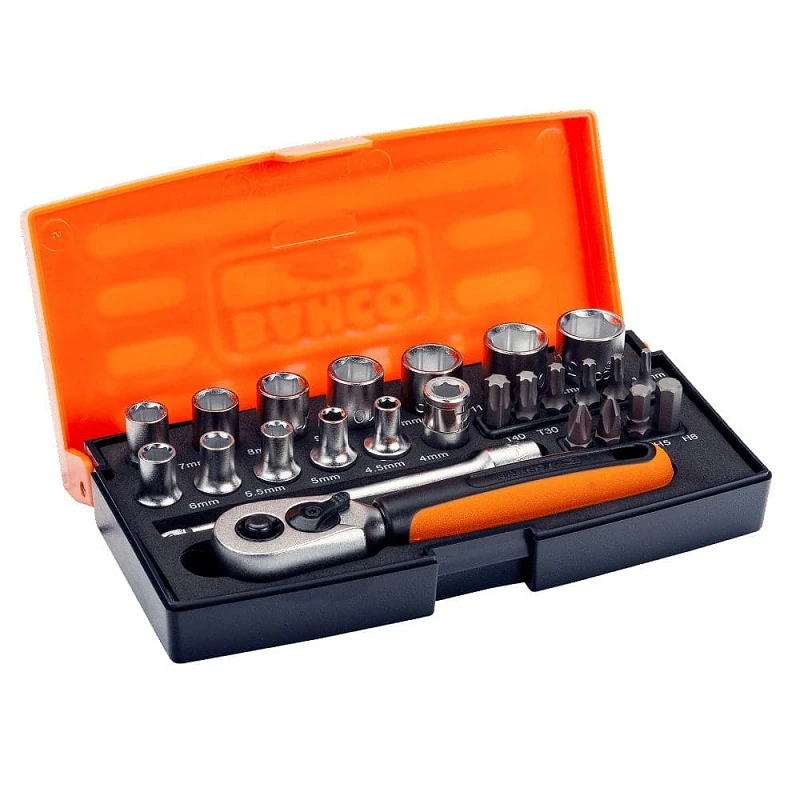 جعبه بکس باهکو مدل SBSL25 سایز 1/4 میلی متر مجموعه 25 عددی