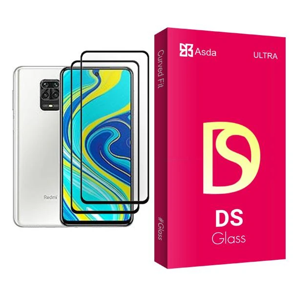 محافظ صفحه نمایش آسدا مدل DS Glass MIX002 مناسب برای گوشی موبایل شیائومی Redmi Note 9S بسته دو عددی