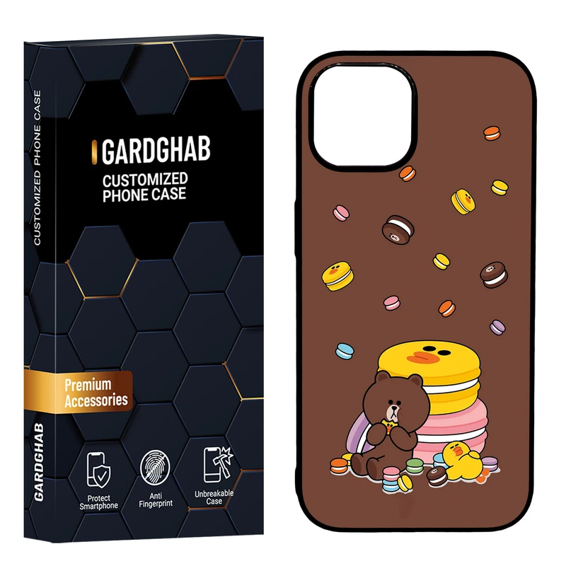 کاور گارد قاب مدل دور ژله ای پشت گلس فانتزی مناسب برای گوشی موبایل اپل iPhone 15 