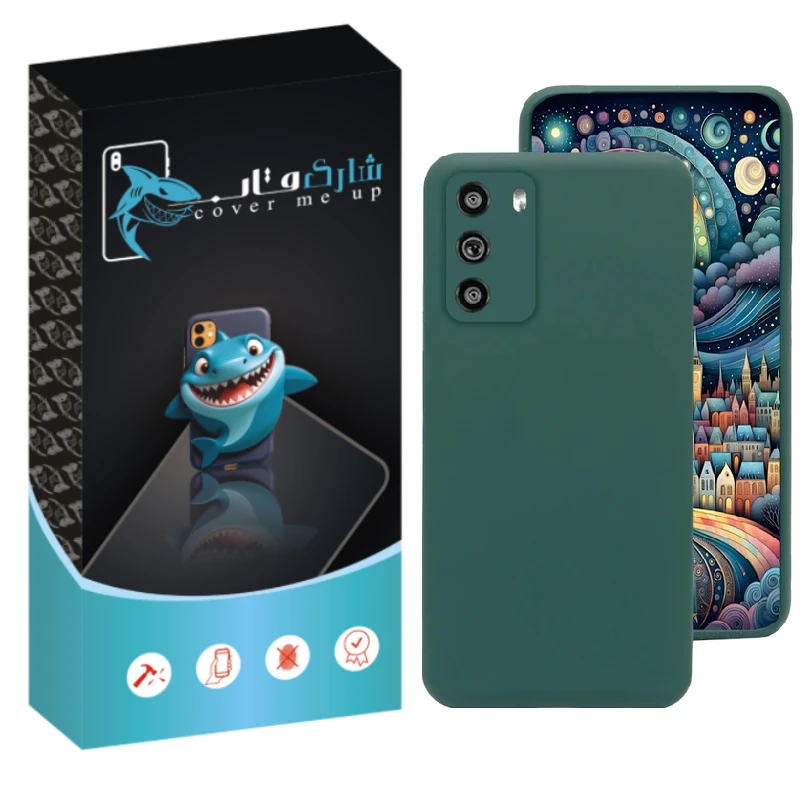 کاور شارک قاب مدل سیلیکونی مناسب برای گوشی موبایل شیائومی Poco M3