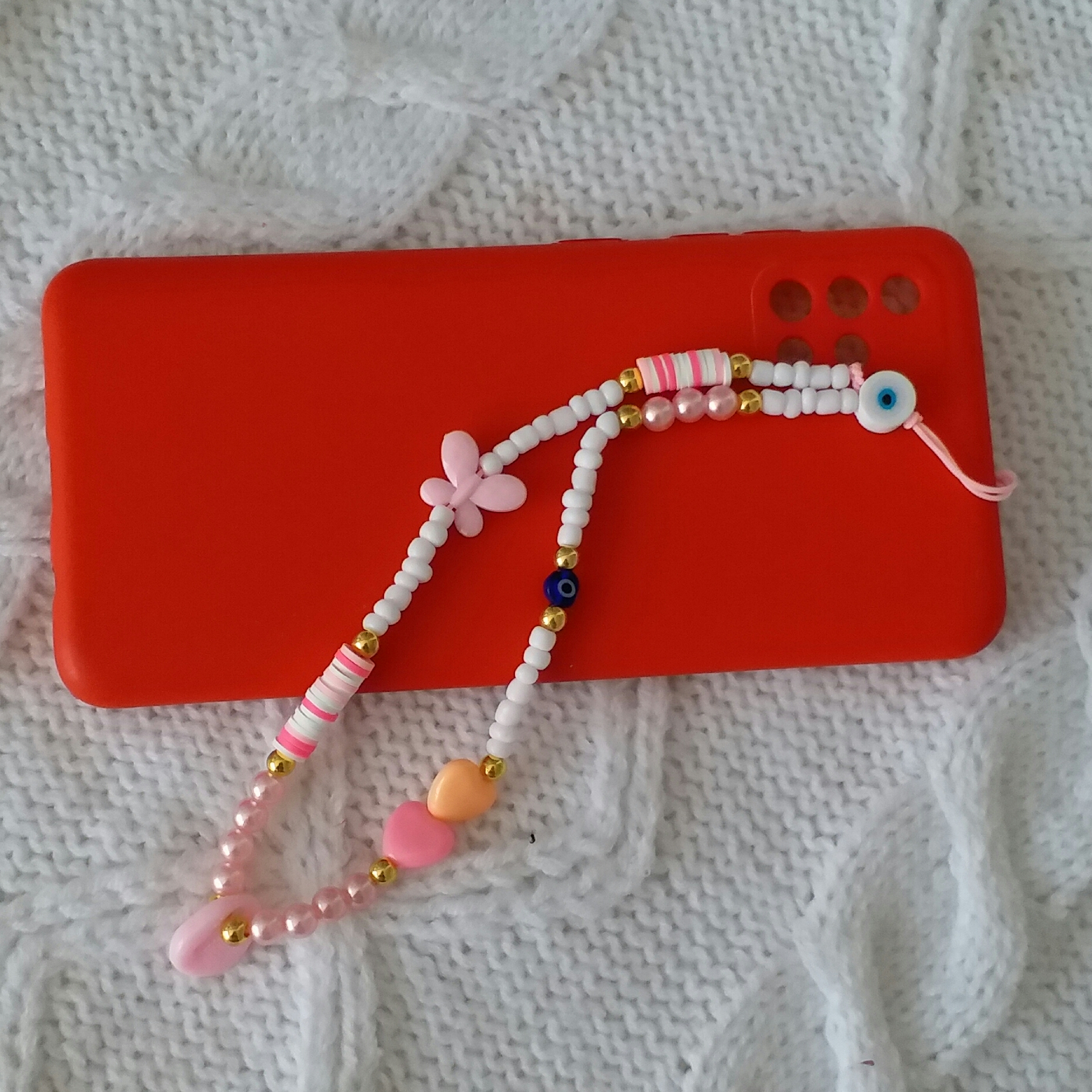 آویز موبایل مدل صدف قلب AM145