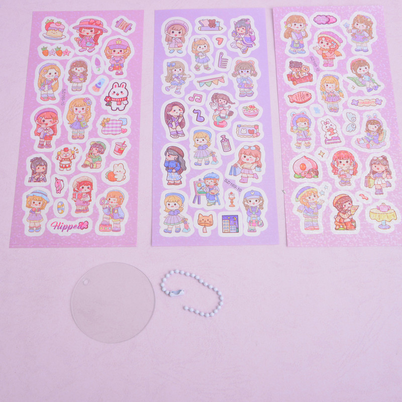 برچسب مدل برش خورده شاین دار طرح فانتزی دخترانه بسته 3 عددی برچسب مدل برش خورده شاین دار طرح فانتزی دخترانه بسته 3 عددی
