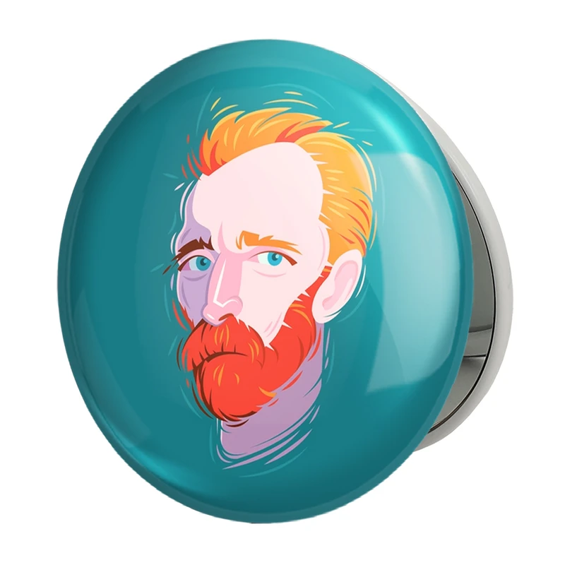 آینه جیبی خندالو طرح ونسان ونگوگ مدل تاشو کد 25455 