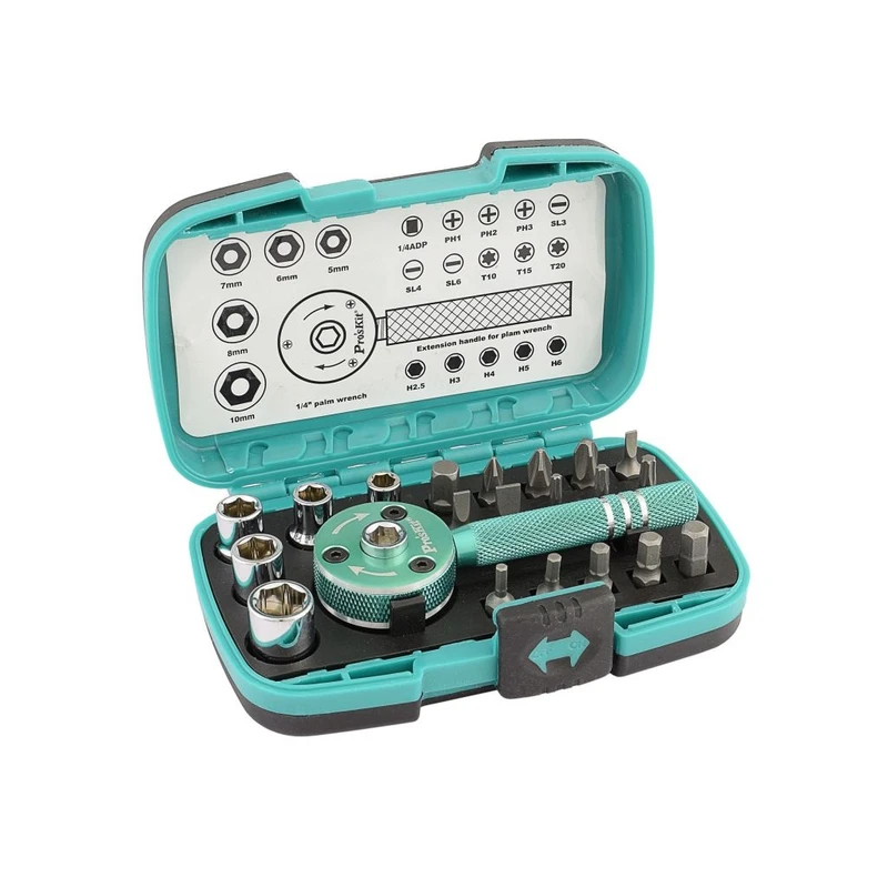  پیچ گوشتی و سری پیچ گوشتی پروسکیت مدل SD-2319M مجموعه 22 عددی