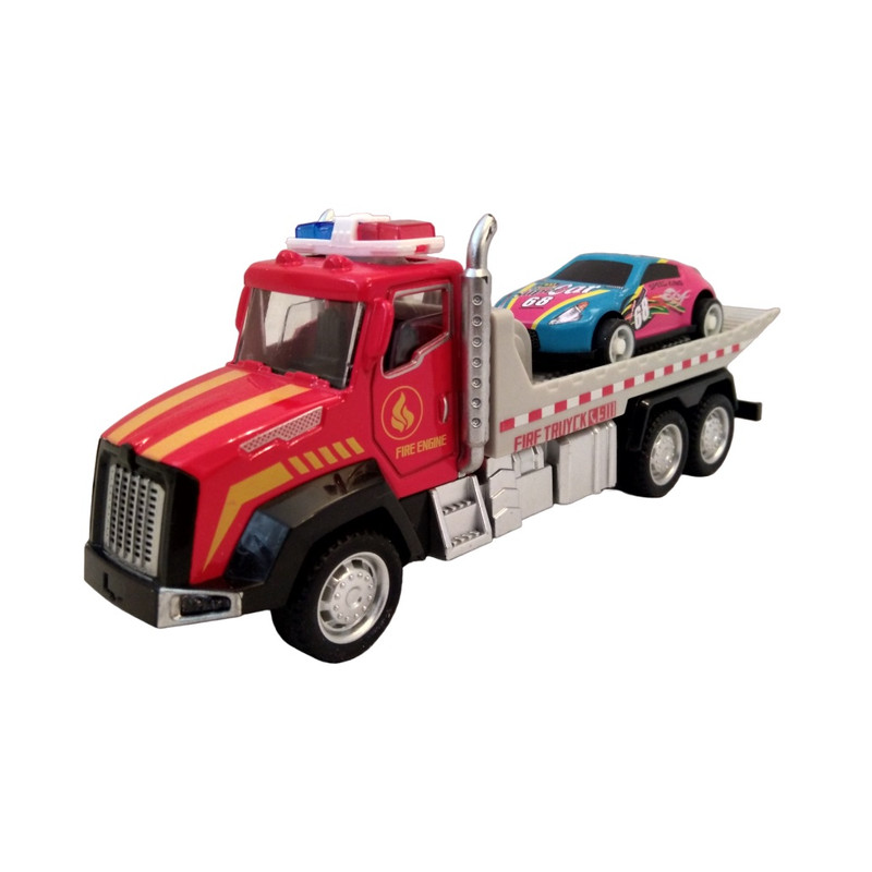 ماشین بازی مدل کامیون طرح آتشنشانی کد 210 مجموعه دو عددی