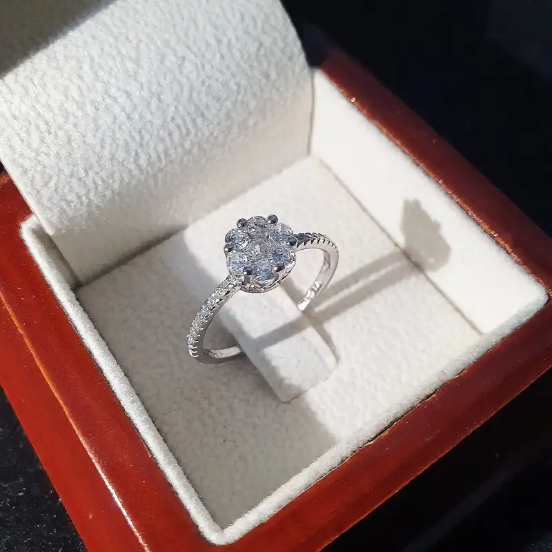 انگشتر نقره زنانه جی تی ای مدل فلاور