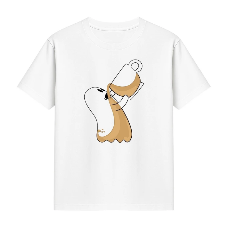 تی‌شرت آستین کوتاه دخترانه مدل روح و قهوه کد p1 