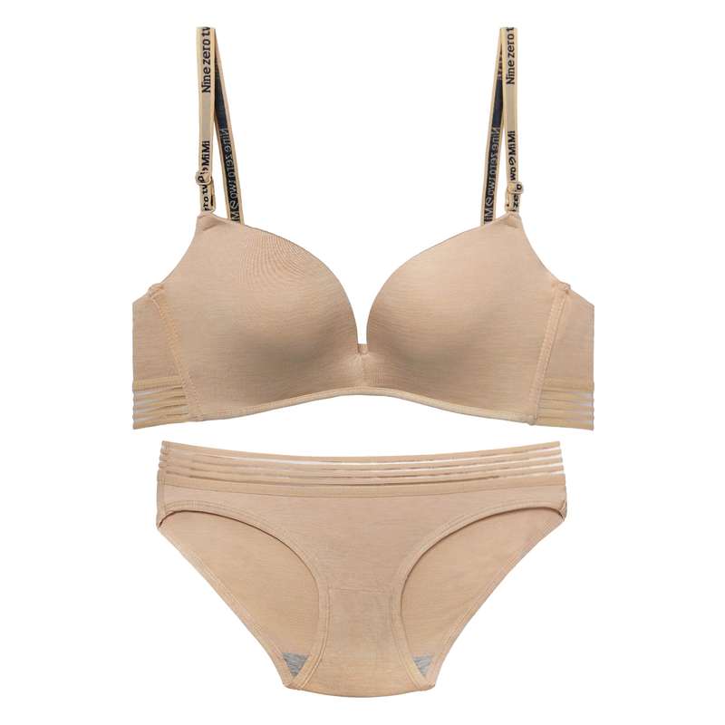 ست شورت و سوتین زنانه مدل فانتزی کد MI209 رنگ کرم