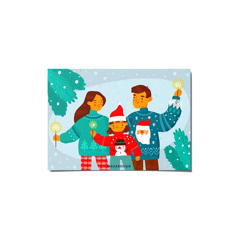 کارت پستال ماسا دیزاین مدل venus630 طرح christmas