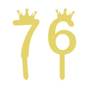 تاپر کیک هانستو مدل عدد 76 کد TPN76 مجموعه 2 عددی