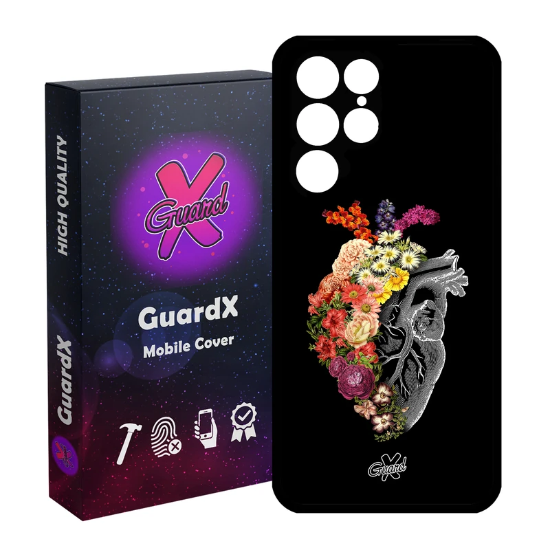کاور گارد ایکس طرح قلب مدل Glass10216 مناسب برای گوشی موبایل سامسونگ Galaxy S22 Ultra