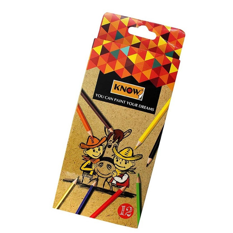 مداد رنگی 12 رنگ نو مدل گاو چرون کد 007