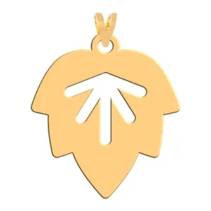 آویز گردنبند طلا 18 عیار زنانه فرشته مدل طرح برگ WNL-000197