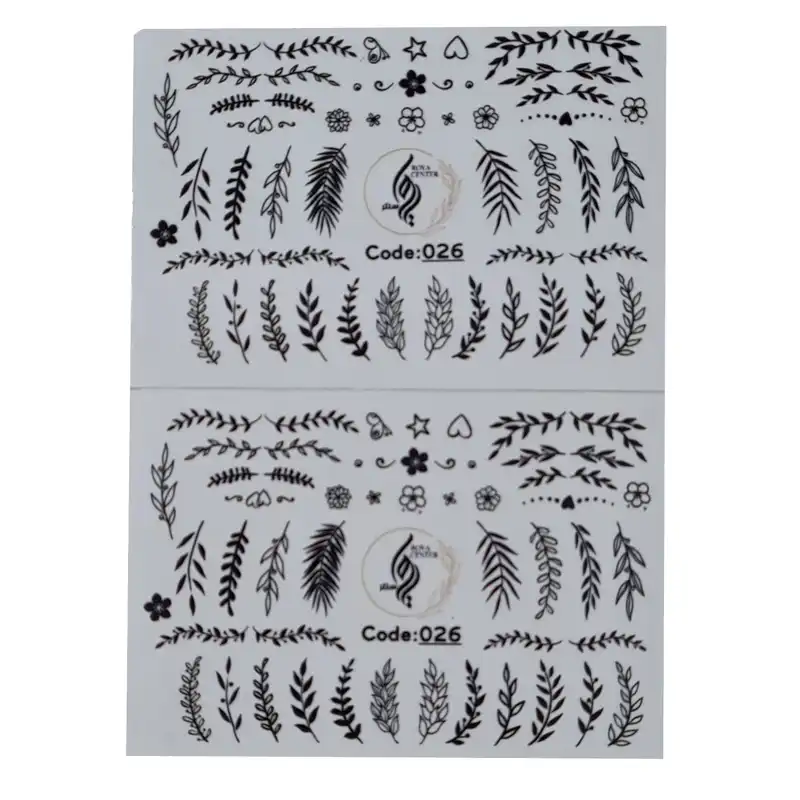 برچسب لنز ناخن رویاسنتر مدل 026 مجموعه 2 عددی