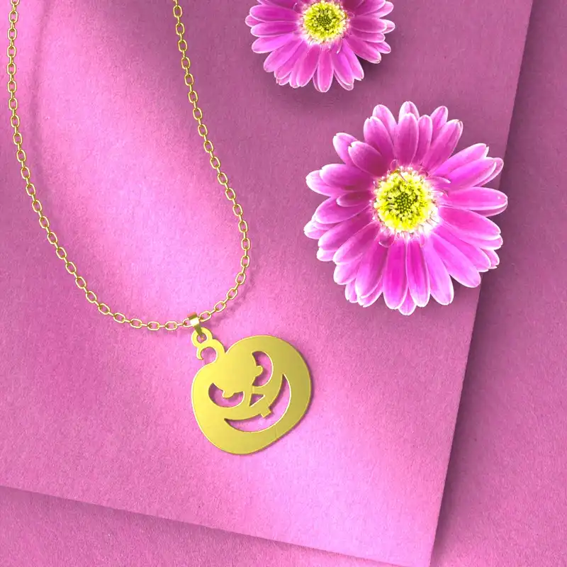 گردنبند طلا 18 عیار زنانه مدوپد مدل هالووین کد G3-1-1257