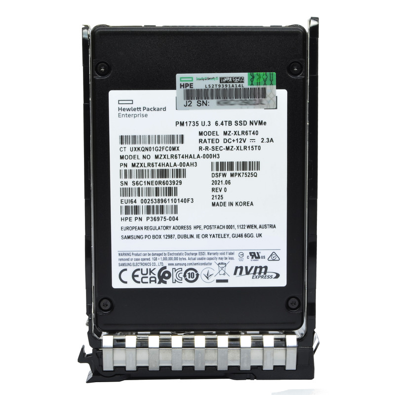 اس اس دی اینترنال اچ پی ای مدل P40572-B21 ظرفیت 6.4TB ترابایت NVMe