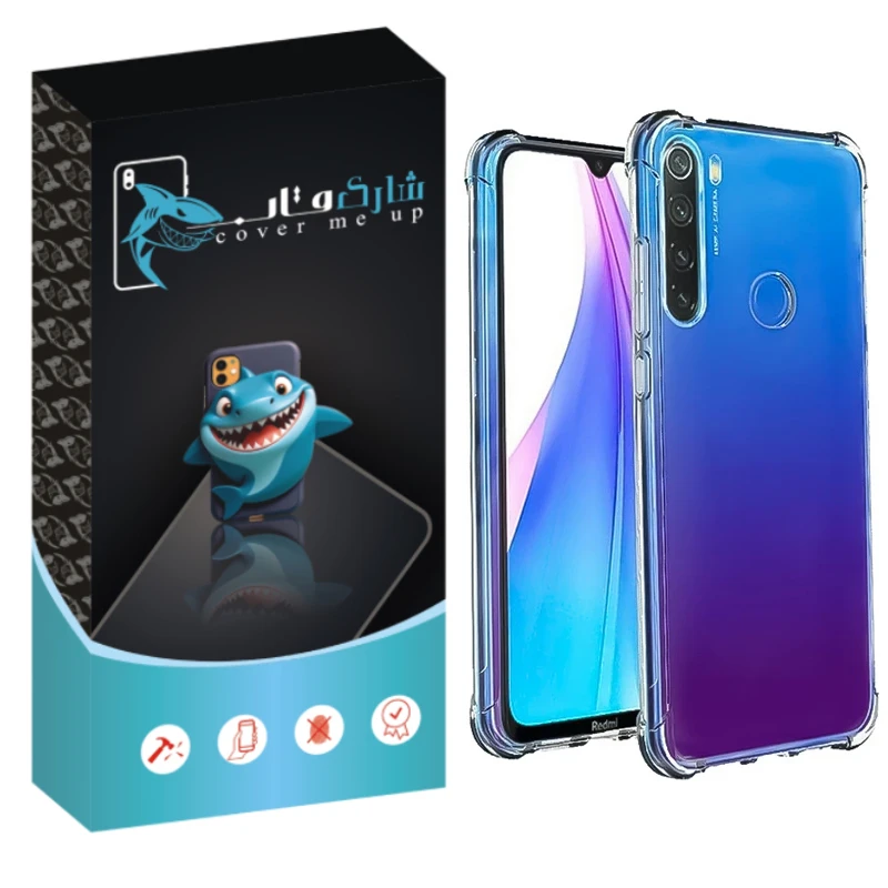 کاور شارک قاب مدل Crystal مناسب برای گوشی موبایل شیائومی Redmi Note 8
