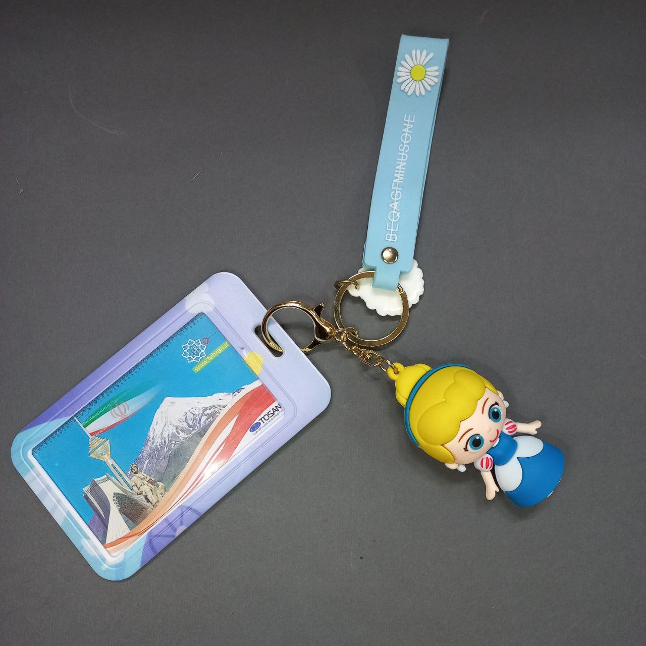 جاکلیدی دخترانه طرح دختر به همراه جاکارتی