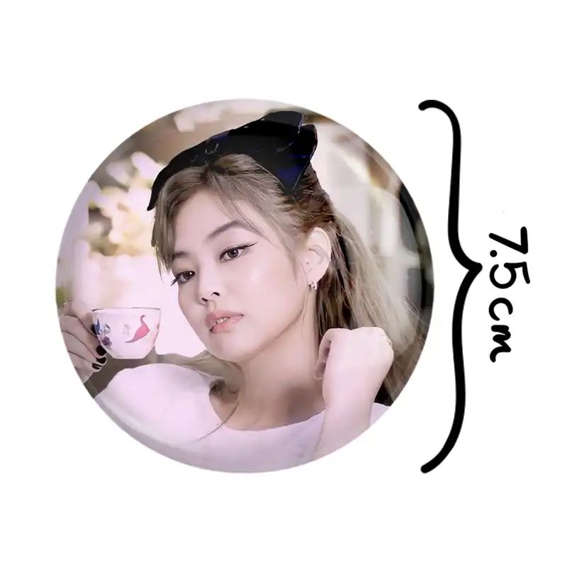 آینه جیبی خندالو مدل جنی بلک پینک Black Pink  کد 14106