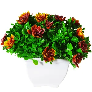 گلدان به همراه گل مصنوعی طرح شمشاد کد sh52