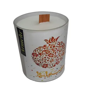 شمع لیوانی آرمهر مدل یلدا طرح انار