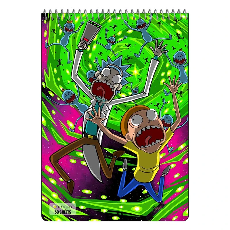 دفتر نقاشی 50 برگ سیمی کارنیکا طرح ریک و مورتی Rick and Morty کد 51176