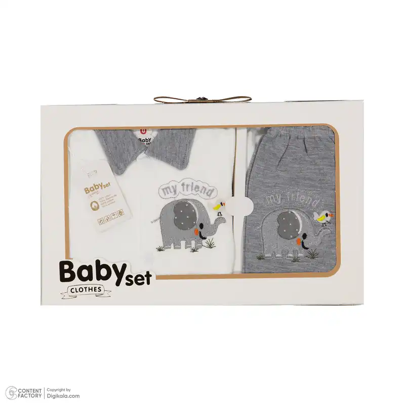 ست 5 تکه لباس نوزادی مدل فیل