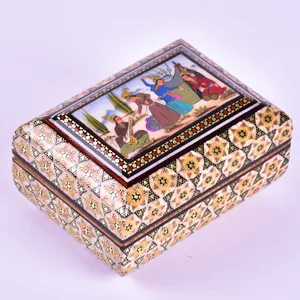 جعبه جواهرات خاتم کاری طرح مجلسی 1108