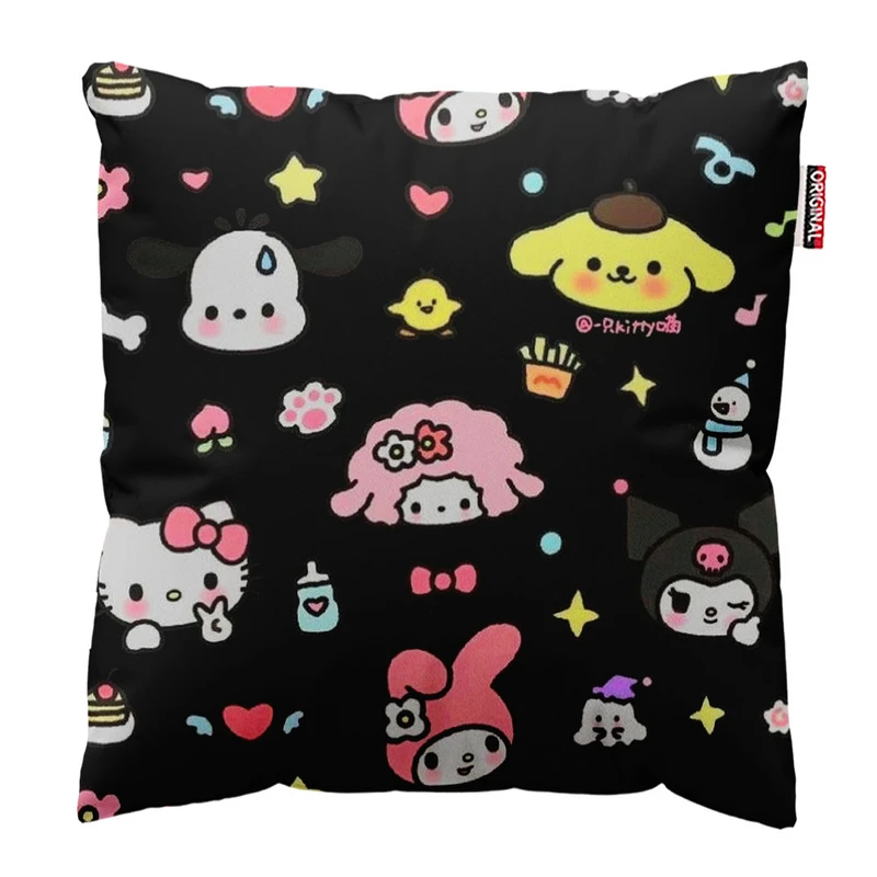  کوسن پاد آفرین طرح کارتونی کرومی کیتی ملودی کد 1859 سایز 30*30 سانتی متر