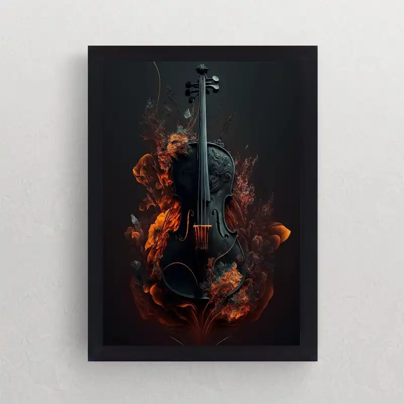 تابلو نوری گیم دکور طرح گیتار مدل Music