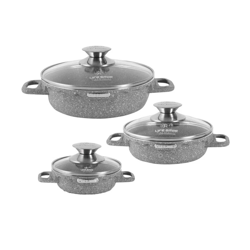 سرویس تابه 6 پارچه لایف اسمایل مدل LIFEP7STSHR-6-1