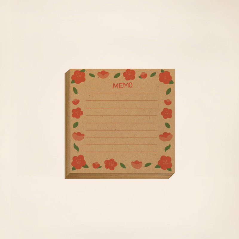 کاغذ یادداشت مریخ مدل Flower 1046 سایز ۹×۹ سانتیمتر بسته ۱۰۰ عددی 