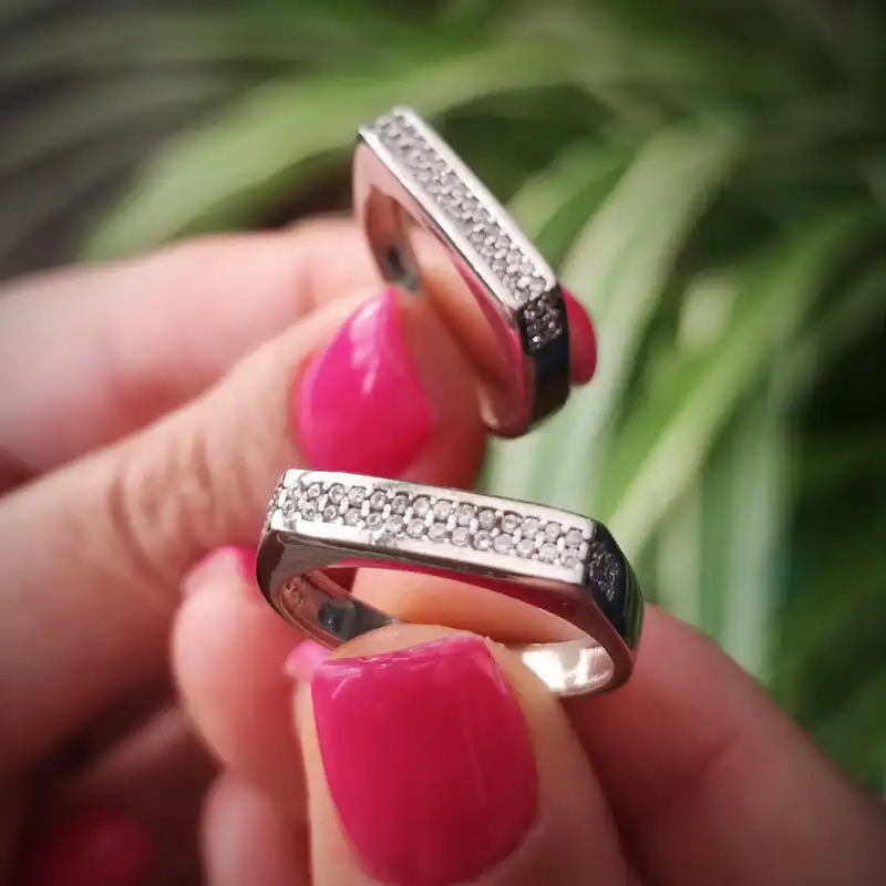 ست انگشتر زنانه و مردانه نقره مدل RS2060