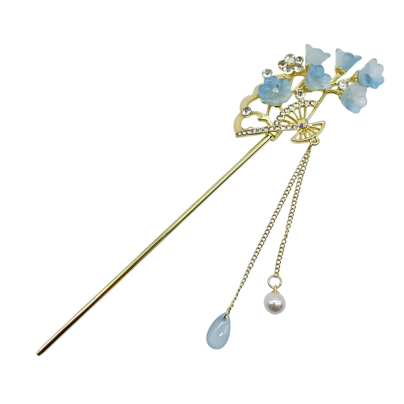 گیره مو زنانه مدل کانزاشی گل و سبد