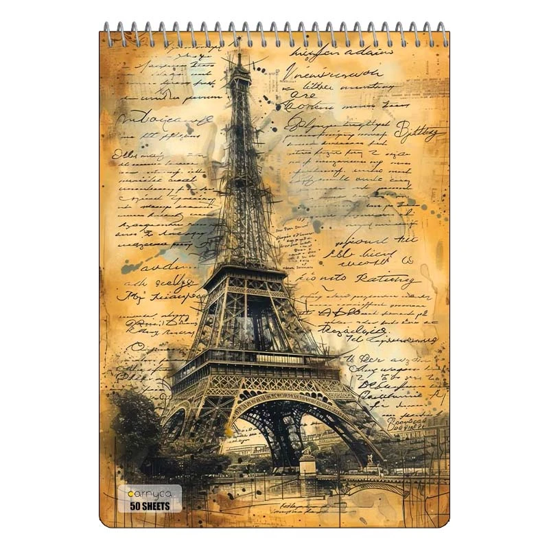 دفتر نقاشی 50 برگ سیمی کارنیکا طرح پاریس Paris کد 75232