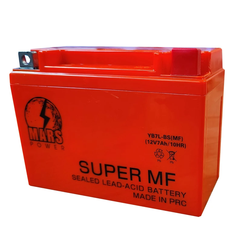 باتری موتورسیکلت مارس پاور مدل  YB7L-BS (MF) 12V-7Ah