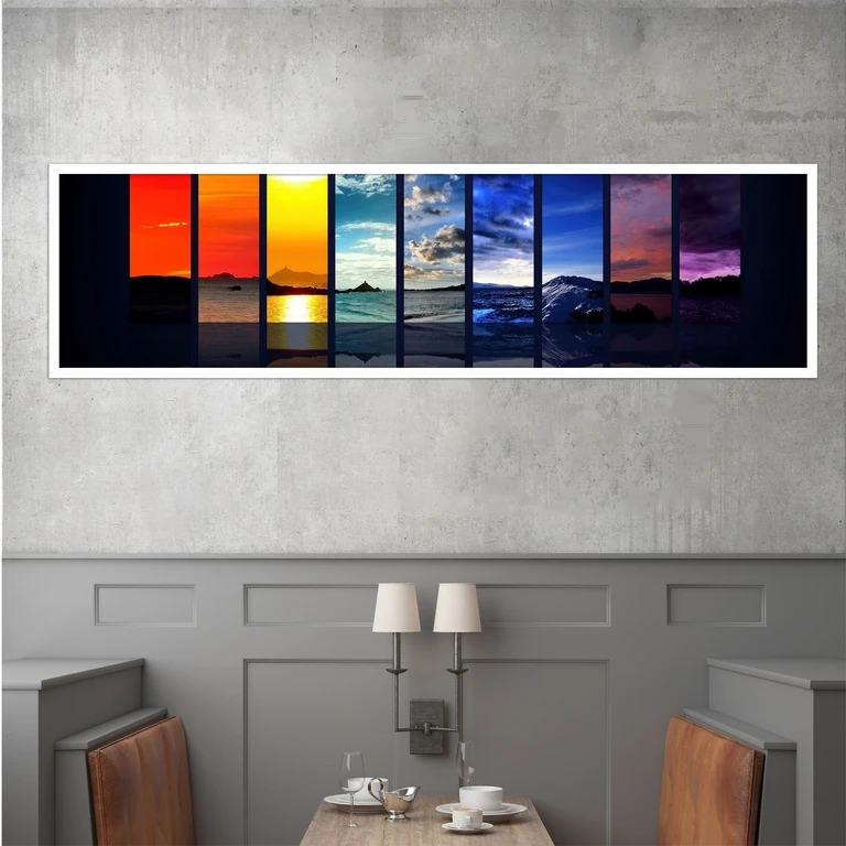 تابلو بکلیت طرح منظره چهار فصل مدل کشیده W-7392